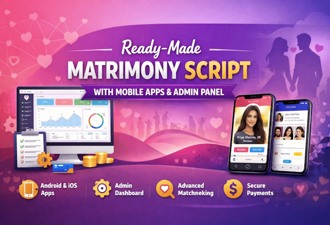 ready made matrimony script with android and ios app