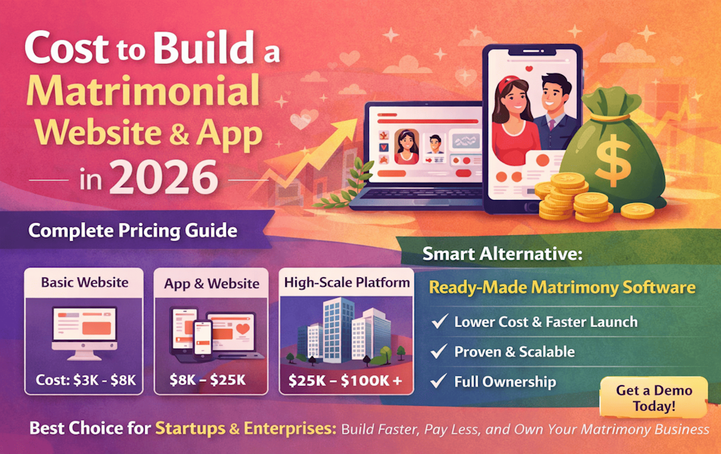 Cost to build matrimonial website and app in 2026 pricing guide