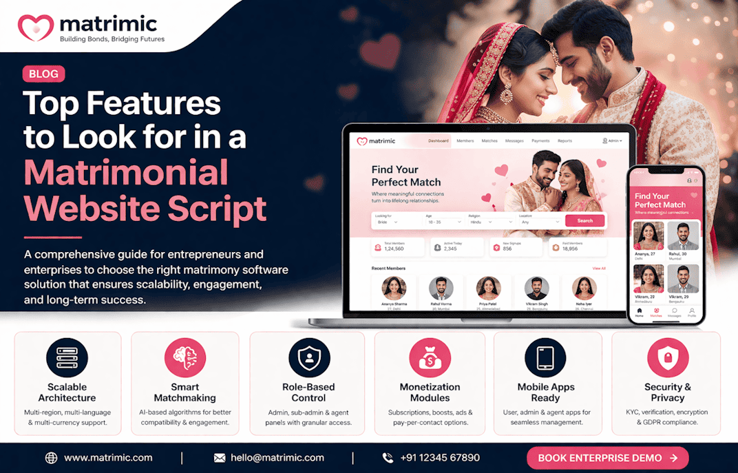 Top Features to Look for in a Matrimonial Website Script