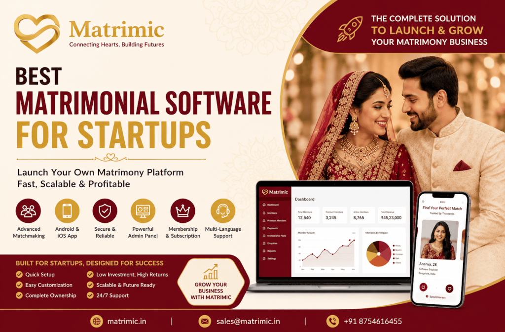 Best Matrimonial Software for Startups