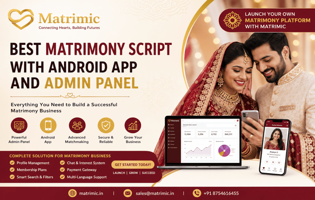 Best Matrimony Script with Android App and Admin Panel